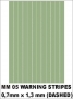 Warning stripes (dashed) 0,7x1,3mm